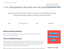 Tablet Screenshot of chargesyndrome.org.au